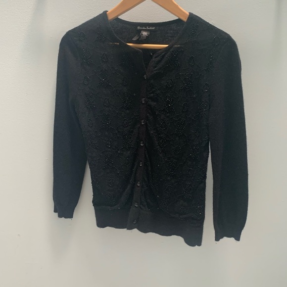 🦋Angora blend lace front cardigan - Picture 2 of 14